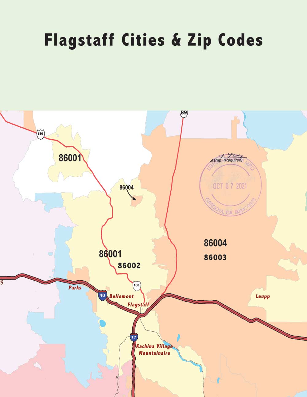 Americas Coupon Mailer Flagstaff Arizona Map